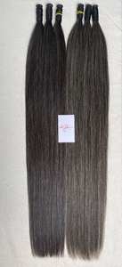 Extensiones de Cabello Humano Natural Gris a Granel, 100% Cabello Virgen Vietnamita Sin Procesar, Súper Doble Trama, Paquetes de Cabello Liso a Granel - Product Image 2