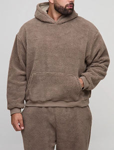 Ensemble de survêtement pour homme en molleton léger en polyester/coton, respirant, personnalisable, vêtements décontractés d'hiver, survêtement 2026 - Product Image 2