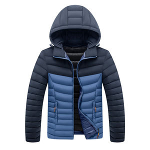 Men's Winter Puffer Jacket Custom Made High Quality Coated Breathable Outdoor Long Sleeve Hooded Collar <b>Waterproof</b> Windproof - Product Image 5