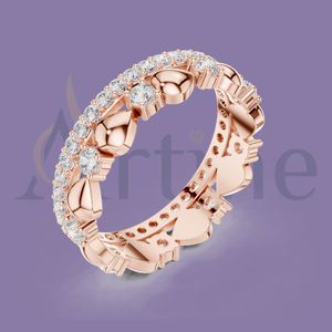 Anillo chapado en oro rosa romántico de 10K - Product Image 1