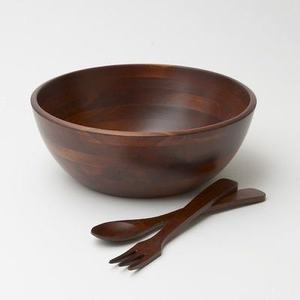 Tazón de Ensalada de Madera Biodegradable Hecho a Mano de Diseño Popular para Reuniones Familiares y Fiestas, Vajilla Ecológica y Duradera - Product Image 6