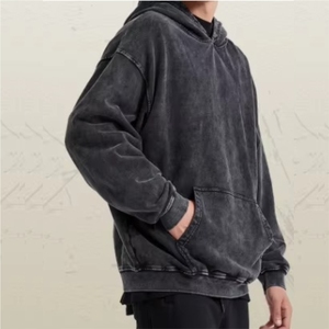 Custom Cotton Fleece Hoodie Fashion Printed Plain Blank Heavyweight Fleece Oversized Pullover Hoodie Men Winter Hoodies - Product Image 6