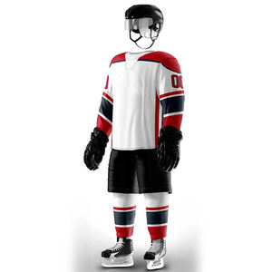 Conjuntos de camiseta y pantalón de hockey sobre hielo personalizados por sublimación, de primera calidad, servicio OEM, precio al por mayor, uniforme de hockey sobre hielo - Product Image 3