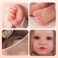 Poupées Reborn Babeside Smiling Dara, 20 pouces, fille, membres en vinyle, corps en tissu souple