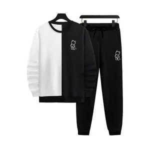 New Style Custom Logo Tracksuits Men Thick Sweatsuits Gym Training Jogging Suit Two Piece Hoodie And Pants Set manufacturer