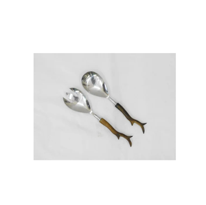 Juego de cubiertos de cuchara de acero inoxidable Royal Crafts con mango de cuerno de búfalo Venta exclusiva en calidad premium - Product Image 1