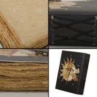 Cuaderno de bocetos A4 vintage retro hecho a mano, 9x7 pulgadas, de cuero de búfalo, con papel para acuarela, tapa blanda y encuadernación cosida a caballete.