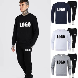 Survêtement personnalisé de personnalité de la mode pour hommes automne hiver pull et pantalon décontractés deux pièces Streetwear Sports de plein air - Product Image 1