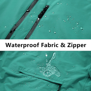 เสื้อแจ็กเก็ตกันน้ำมีฮู้ดสำหรับผู้ชายสำหรับเดินป่ากลางแจ้งกีฬาวิ่งเสื้อกันฝนสะท้อนแสงเสื้อแจ็คเก็ตกันลม - Product Image 4