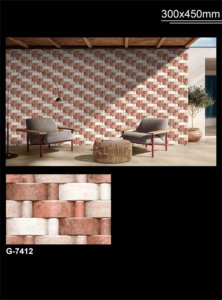 กระเบื้องพื้นเซรามิกและกระเบื้องผนังหนา9มม. ขนาด300X450มม. ดีไซน์ที่ยอดเยี่ยมสำหรับพื้นที่ทางเดินภายในรุ่นพิเศษ - Product Image 6