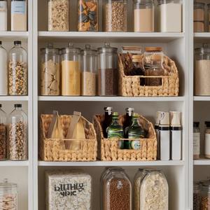 Handwoven <b>Water</b> <b>Hyacinth</b> <b>Baskets</b> with Handles Handmade Storage <b>Basket</b> Wholesale eco-friendly Made in Vietnam - Product Image 5