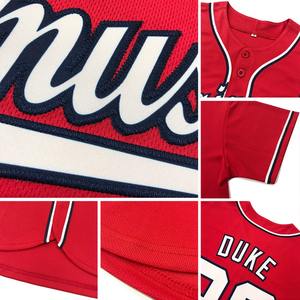Maillot de baseball personnalisé rouge blanc authentique - Product Image 6