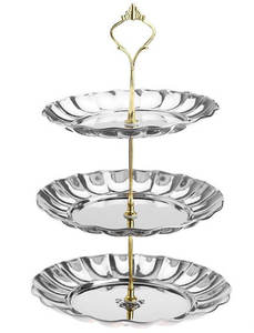 Attractive Design Nickel Finished Metal Cup Cake Server Stand for Home Hotel Restaurant Birthday Parties-Cake <b>Tools</b> - Product Image 6