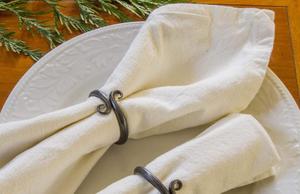 Meilleure vente Rond de serviette en spirale fait main en métal noir pour mariage restaurant usage domestique au prix de gros - Product Image 5