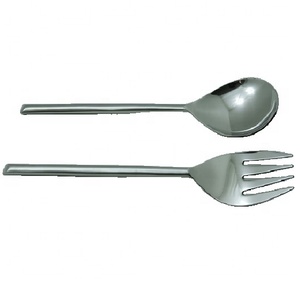 Cuillère à salade en acier inoxydable martelée, service de couverts, cuillère à salade de fruits et légumes en acier, Spinner gadgets de cuisine - Product Image 1