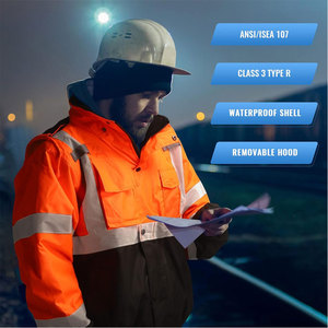 Kỹ sư công nghiệp xây dựng cao có thể nhìn thấy an toàn Áo khoác thiết kế mới giá thấp sinh thái thân thiện tùy chỉnh led làm việc an ninh Áo khoác - Product Image 6