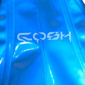 Corset bleu brillant en tissu PVC - Product Image 3