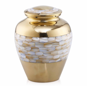 Súper Venta de urna de cremación de nácar de latón para adultos y animales, cenizas de entierro, exhibición de huesos, tarro de lujo, urnas de Metal, funeral - Product Image 2