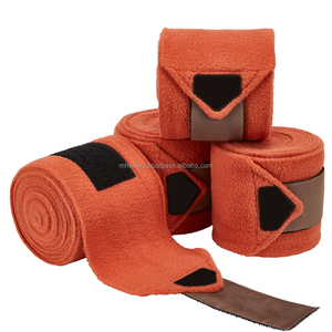 Top Quality Horse Fleece Bandages Polo Wraps Stable <b>Equestrian</b> Leg Wrap Set Of 4 Customize Logo And Color Polo Bandage - Product Image 1