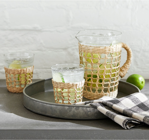 Verrerie en jonc de mer tissé 100% matériaux naturels, porte-gobelets en jonc de mer | Cadeau de pendaison de crémaillère | Restaurant d'hôtel à domicile - Product Image 3