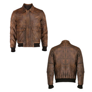 Wholesale Custom Printed Logo Winter Men's <b>Genuine</b> <b>Leather</b> <b>Jacket</b> with Front Design Custom Colors & Sizes - Product Image 6