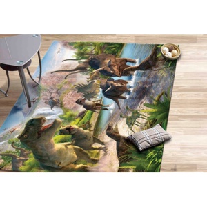 Dinosaur <b>Rugs</b>, Dino <b>Rug</b>, Boy Room <b>Rug</b>, Children <b>Rugs</b>, Gift For Him,<b>Chenille</b> <b>Rug</b> - Product Image 4
