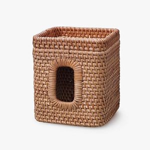 Boîte à mouchoirs carrée en rotin, plateau de rangement, boîte de rangement artisanale, écologique, naturelle, décoration intérieure et extérieure, vente en gros du Vietnam - Product Image 1