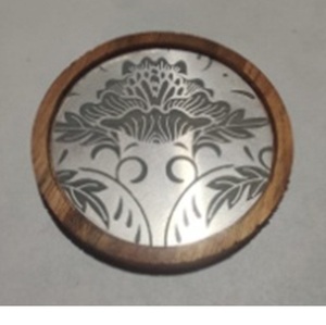 Sous-verres en bois avec motif de crâne, faits à la main, rectangulaires, personnalisés, pour la maison, l'hôtel, le restaurant, cadeaux parfaits, tapis et coussinets - Product Image 5