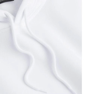 100% coton pull à capuche pour hommes Logo personnalisé blanc basiques hiver solide motif haute qualité coton mélangé uni teint - Product Image 2