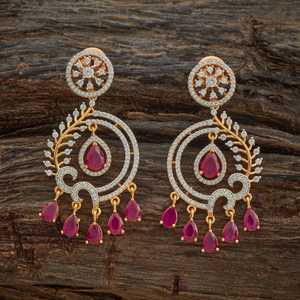 Boucles d'oreilles pendantes en zircon, modèle 182051 - Product Image 1