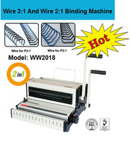 Perforatrice professionnelle WW2018 pour reliure à spirale carrée, machine à perforer pour fournitures de bureau, combo