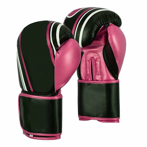 Gants de boxe haut de gamme rouge et noir gants de boxe échantillon livraison gratuite Offre Spéciale Logo personnalisé gants de boxe professionnels - Product Image 2