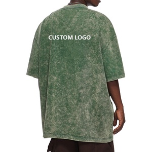 เสื้อยืดผู้ชายใช้ได้ทั้งชายและหญิงผ้าฝ้ายย้อมสีล้วนแบบถักสำหรับฤดูร้อน - Product Image 4