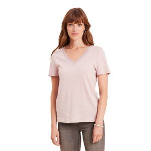 Camiseta de Secado Rápido con Estampado a Cuadros y Cuello en V para Mujer, Manga Corta, Ecológica, Transpirable, que Absorbe la Humedad, Ropa Deportiva Informal al por Mayor - Product Image 3