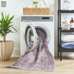 Alfombra Lavable Vintage RWNL1013 Yesteryear Blush de Rug Weavers, Venta al por Mayor, Chenilla Lavable, 10 Tamaños - Product Image 3