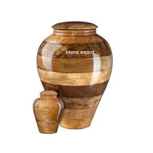 FIRE CRACKEL URNA DE MADERA DE CALIDAD PREMIUM CON TORNILLO DE METAL URNA DE CREMACIÓN APRETADA PARA HUMANOS Y MASCOTAS URNA FUNERARIA DE MADERA MÁS ASEQUIBLE - Product Image 2