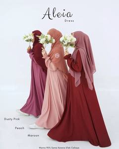 VESTIDO MUSULMÁN MODESTO ESTILO CASUAL TELA DE ALTA CALIDAD CON PAÑUELO MÁS VENDIDO - Product Image 1