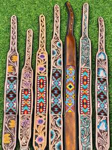 Top Quality Hand Carving and Tooling Cow Leather Soft Padded <b>Dog</b> <b>Collar</b> Best Indian Wholesale Manufacture <b>Dog</b> Uses Low Prices - Product Image 5