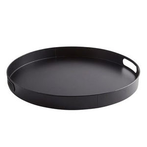 Bandeja de metal para servir Color dorado con asa Forma redonda para el hogar y el hotel Bandejas para servir comidas y bebidas de mesa - Product Image 3