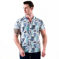 Chemise Hawaïenne Homme Manches Courtes 100% Coton Anti-Plis Imprimée pour Vacances à la Plage – Vente en Gros