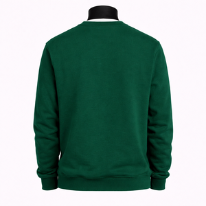 Sudadera de Cuello Redondo Lisa de Alta Calidad, Poliéster/Algodón, Talla Grande para Hombre, Color Sólido, Invierno, Logotipo Personalizado, Venta al Por Mayor - Product Image 2