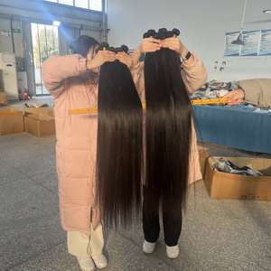 OEM Indian Remy Virgin Human <b>Hair</b> Bundles <b>Straight</b> Body Wave 100% Raw Donor <b>Hair</b> with Weave for Dyable/Bleachable Processing - Product Image 3