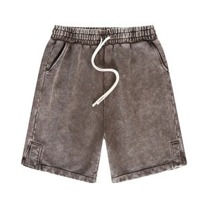 Short de gymnastique vintage personnalisé en détresse par la sueur Short délavé à l'acide pour vêtements pour hommes Short de jogging à cordon pour hommes - Product Image 1