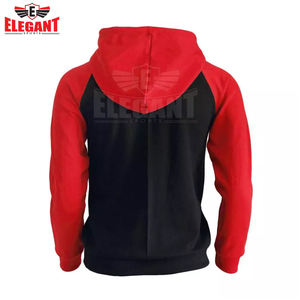 Sweat à capuche élégant en molleton doux et épais avec manches raglan et poches latérales Impression personnalisable pour les sports d'hiver - Product Image 4