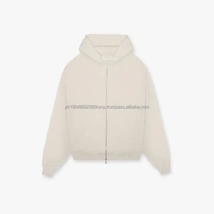 Sudadera con capucha de doble capa personalizada, estilo urbano, de felpa francesa, extragrande, con doble cremallera, lavada, con cierre de cremallera - Product Image 6