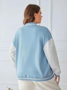 Chaqueta Varsity Premium para Mujer, Cuerpo de Lana, Mangas de Cuero PU, Chaqueta de Béisbol Personalizada con Letras, Fabricante Mayorista - Product Image 2