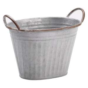 Cubo de maceta galvanizado decorativo con diseño de letrina exterior para configuraciones tradicionales de jardín y Patio de granja - Product Image 2