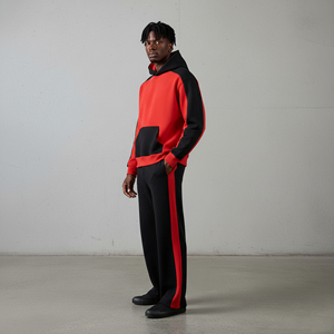 Conjunto Deportivo de Dos Piezas de Alta Calidad, Personalizado con Impresión en Dos Tonos, Sudadera con Capucha y Pantalones Deportivos de Poliéster/Algodón - Product Image 6