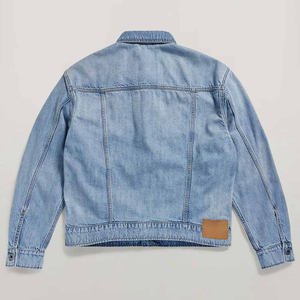 Chaqueta vaquera azul claro para hombre, ropa de abrigo informal con botones, abrigo personalizado transpirable sin costuras para gimnasio, deporte, fitness, ropa de calle - Product Image 5