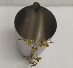Modern Design Water Jug <b>Kettle</b> Decorative Gold Silver Kitchenware Dinnerware Floral Pattern Steel Metal Latest Brass Jug <b>Kettle</b> - Product Image 6